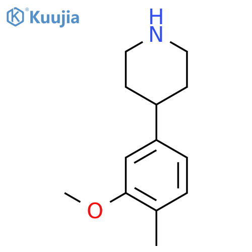 4-(3-methoxy-4-methylphenyl)piperidine structure