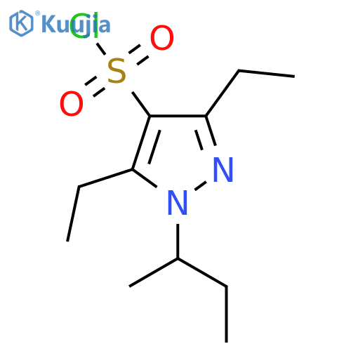 1-(butan-2-yl)-3,5-diethyl-1H-pyrazole-4-sulfonyl chloride structure