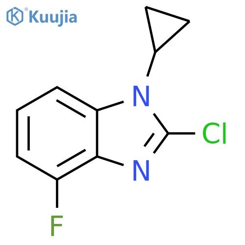 2-Chloro-1-cyclopropyl-4-fluoro-1H-benzodimidazole structure