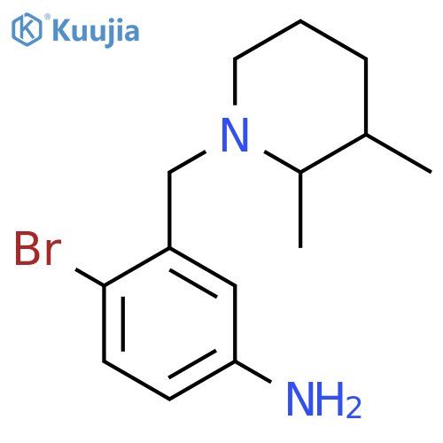 4-Bromo-3-[(2,3-dimethylpiperidin-1-yl)methyl]aniline structure