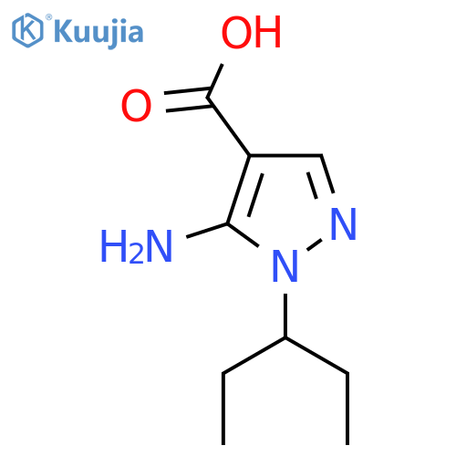 5-amino-1-(pentan-3-yl)-1H-pyrazole-4-carboxylic acid structure