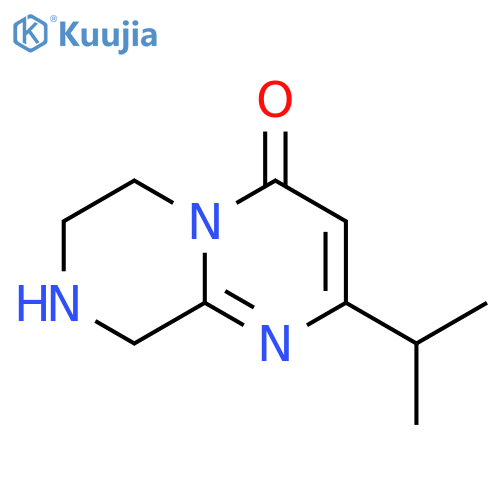 2-(propan-2-yl)-4H,6H,7H,8H,9H-pyrimido1,2-apiperazin-4-one structure