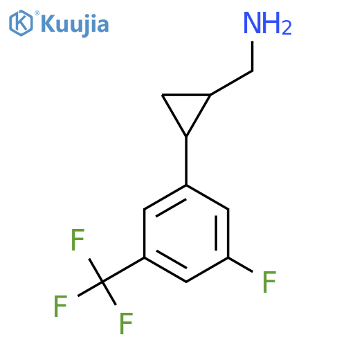 {2-3-fluoro-5-(trifluoromethyl)phenylcyclopropyl}methanamine structure