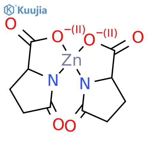 Zinc,bis(5-oxo-L-prolinato-kN1,kO2)-, (T-4)- structure