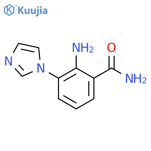 2-amino-3-(1H-imidazol-1-yl)benzamide structure