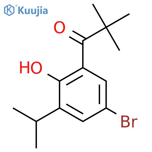 1-5-bromo-2-hydroxy-3-(propan-2-yl)phenyl-2,2-dimethylpropan-1-one structure