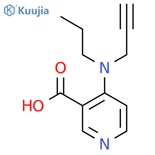 4-(prop-2-yn-1-yl)(propyl)aminopyridine-3-carboxylic acid structure