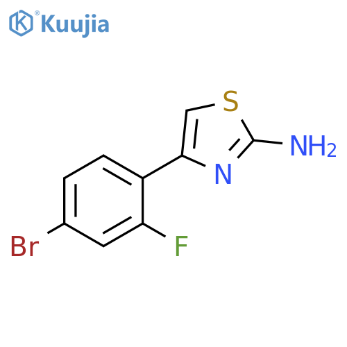 4-(4-bromo-2-fluorophenyl)-1,3-thiazol-2-amine structure