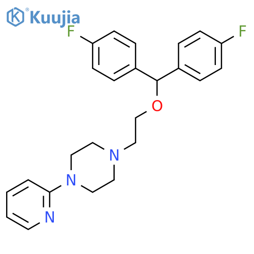 Piperazine,1-[2-[bis(4-fluorophenyl)methoxy]ethyl]-4-(2-pyridinyl)- structure