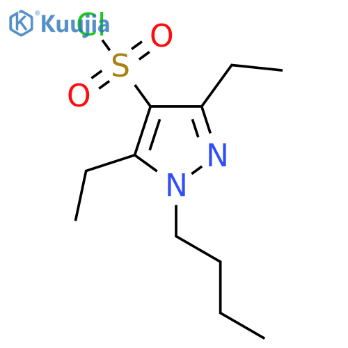 1-butyl-3,5-diethyl-1H-pyrazole-4-sulfonyl chloride structure