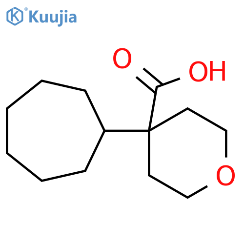4-cycloheptyloxane-4-carboxylic acid structure