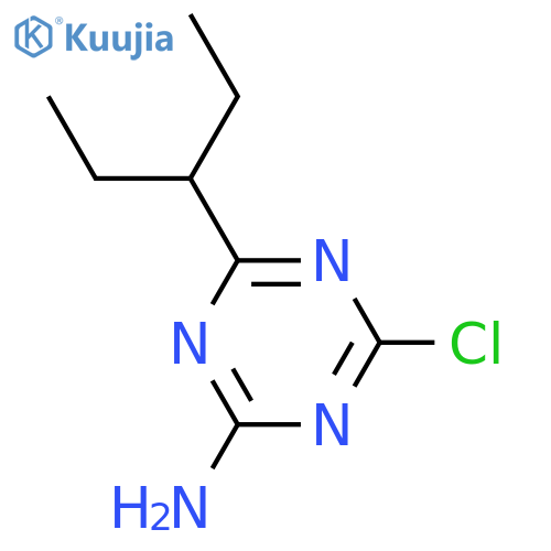 1,3,5-Triazin-2-amine, 4-chloro-6-(1-ethylpropyl)-  structure