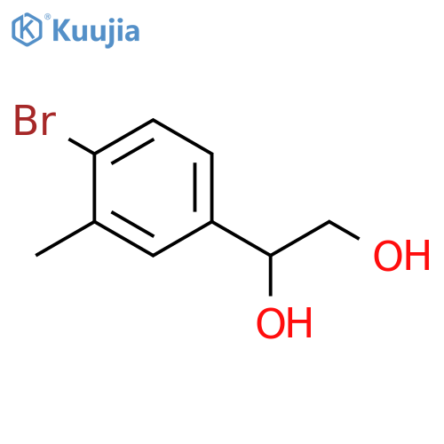 1-(4-bromo-3-methylphenyl)ethane-1,2-diol structure