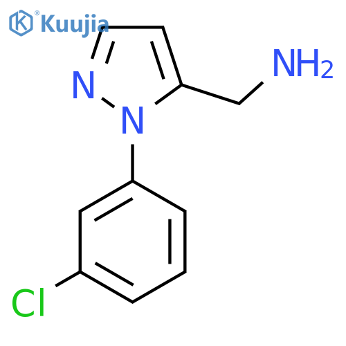 1-(3-chlorophenyl)-1H-pyrazol-5-ylmethanamine structure