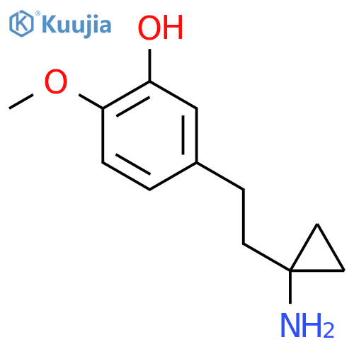 5-2-(1-aminocyclopropyl)ethyl-2-methoxyphenol structure