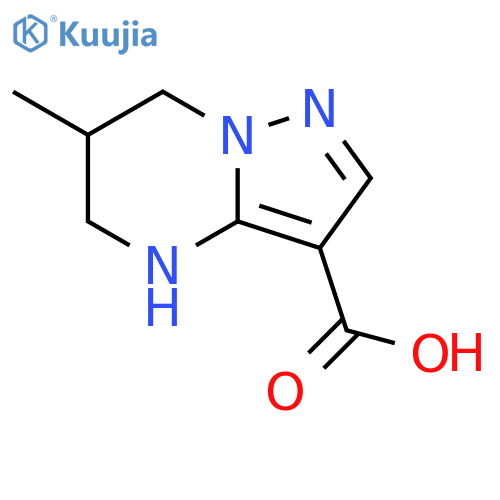 6-methyl-4H,5H,6H,7H-pyrazolo[1,5-a]pyrimidine-3-carboxylic acid structure