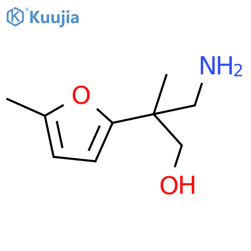 3-amino-2-methyl-2-(5-methylfuran-2-yl)propan-1-ol structure