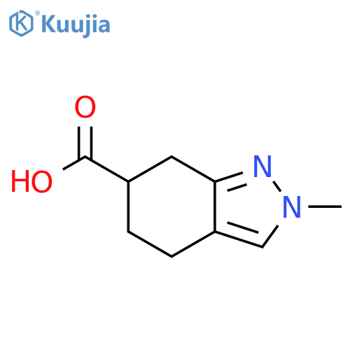 2-methyl-4,5,6,7-tetrahydro-2H-indazole-6-carboxylic acid structure