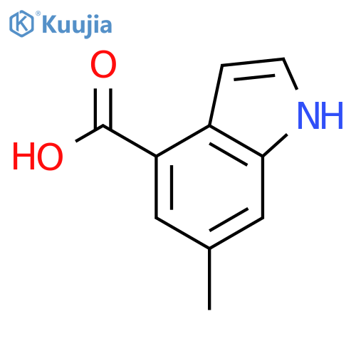 6-methyl-1H-indole-4-carboxylic acid structure