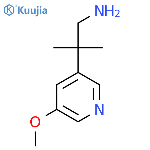 2-(5-methoxypyridin-3-yl)-2-methylpropan-1-amine structure