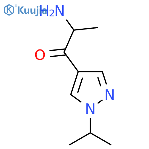 2-amino-1-1-(propan-2-yl)-1H-pyrazol-4-ylpropan-1-one structure