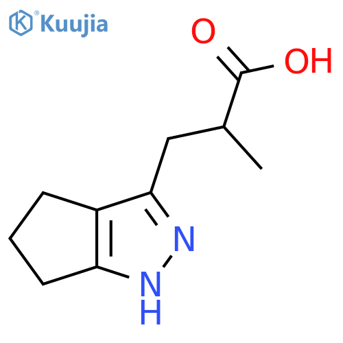 3-{1H,4H,5H,6H-cyclopentacpyrazol-3-yl}-2-methylpropanoic acid structure