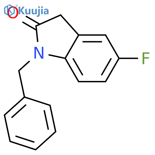 1-benzyl-5-fluoro-2,3-dihydro-1H-indol-2-one structure