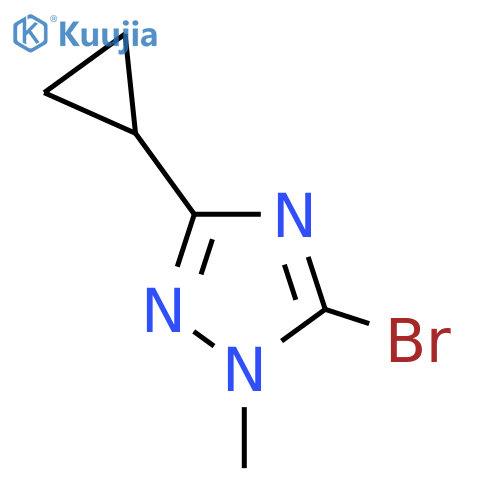 5-Bromo-3-cyclopropyl-1-methyl-1H-1,2,4-triazole structure