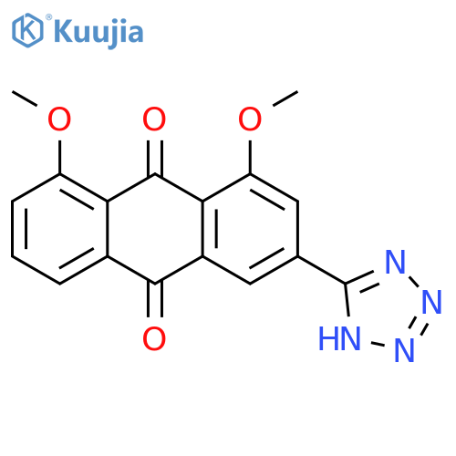 9,10-Anthracenedione, 1,8-dimethoxy-3-(1H-tetrazol-5-yl)- structure
