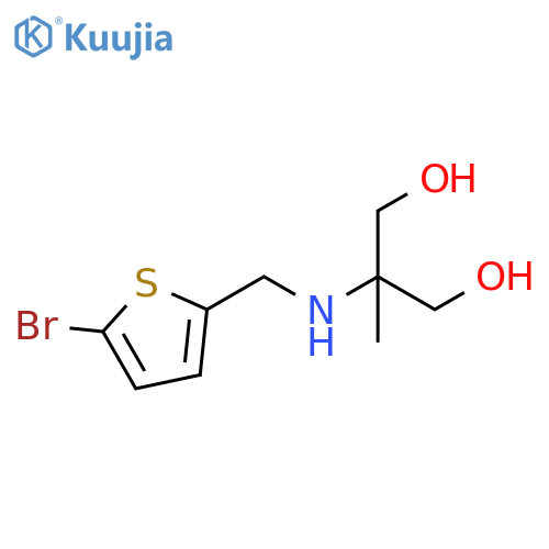 2-{(5-bromothiophen-2-yl)methylamino}-2-methylpropane-1,3-diol structure