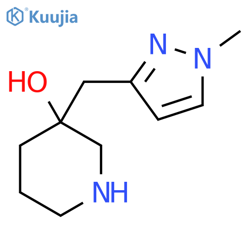 3-(1-methyl-1H-pyrazol-3-yl)methylpiperidin-3-ol structure