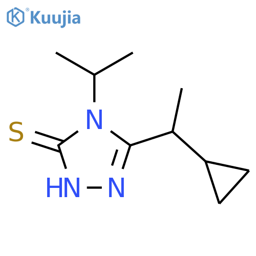 5-(1-Cyclopropylethyl)-4-(propan-2-YL)-4H-1,2,4-triazole-3-thiol structure