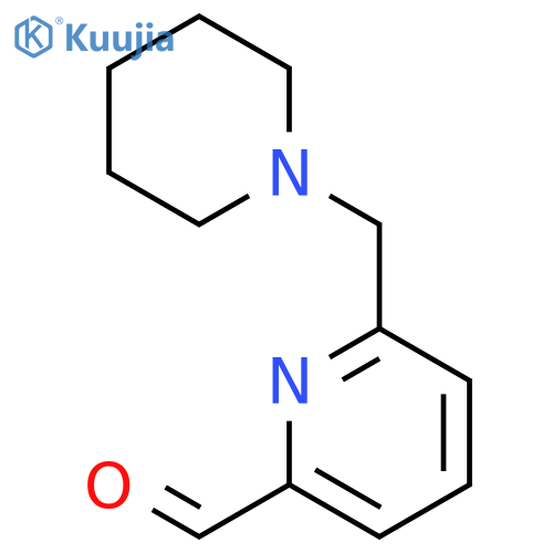 6-[(piperidin-1-yl)methyl]pyridine-2-carbaldehyde structure