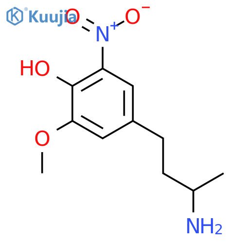 4-(3-aminobutyl)-2-methoxy-6-nitrophenol structure