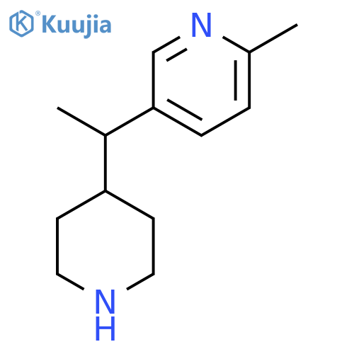 2-methyl-5-1-(piperidin-4-yl)ethylpyridine structure