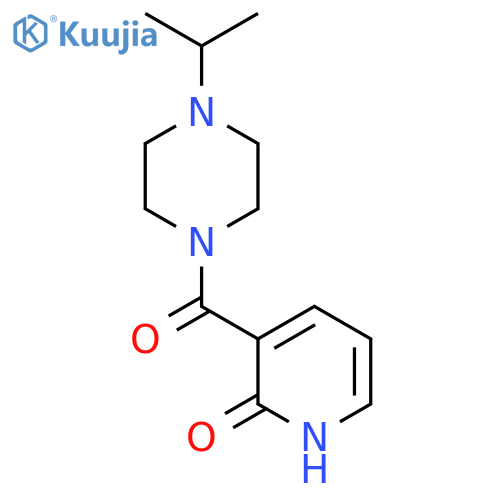 3-[4-(propan-2-yl)piperazine-1-carbonyl]-1,2-dihydropyridin-2-one structure