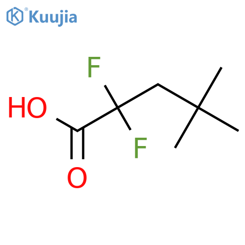 2,2-difluoro-4,4-dimethylpentanoic acid structure