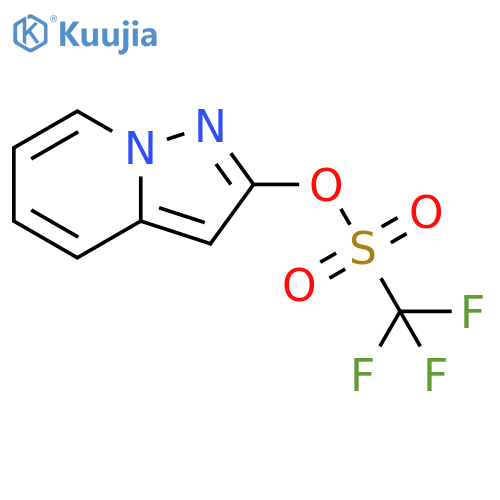 Methanesulfonic acid, 1,1,1-trifluoro-, pyrazolo[1,5-a]pyridin-2-yl ester structure