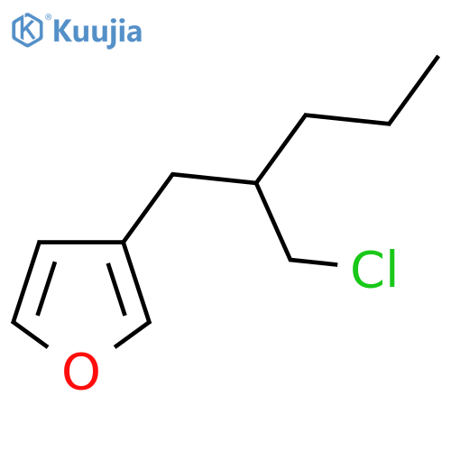 3-[2-(Chloromethyl)pentyl]furan structure