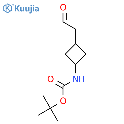 Carbamic acid, [3-(2-oxoethyl)cyclobutyl]-, 1,1-dimethylethyl ester structure