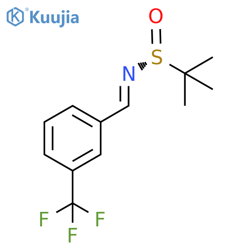 (R)-2-Methyl-N-(3-(trifluoromethyl)-benzylidene)propane-2-sulfinamide structure