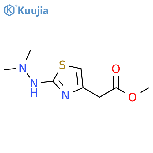 methyl 2-2-(2,2-dimethylhydrazin-1-yl)-1,3-thiazol-4-ylacetate structure