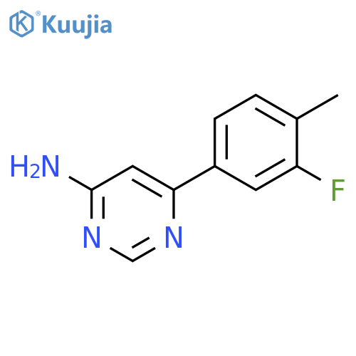 6-(3-fluoro-4-methylphenyl)pyrimidin-4-amine structure