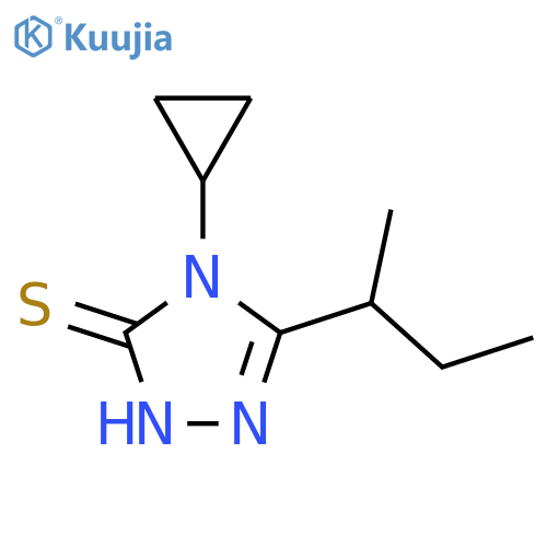 5-(butan-2-yl)-4-cyclopropyl-4H-1,2,4-triazole-3-thiol structure