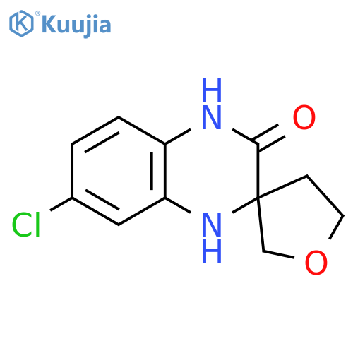 7'-Chloro-3',4'-dihydro-1'H-spirooxolane-3,2'-quinoxaline-3'-one structure