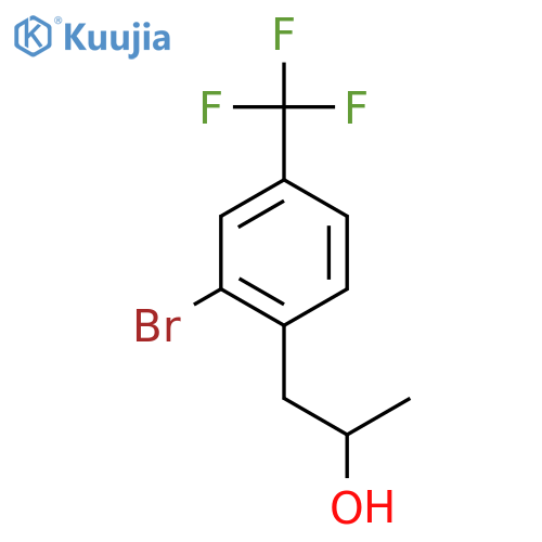1-2-bromo-4-(trifluoromethyl)phenylpropan-2-ol structure