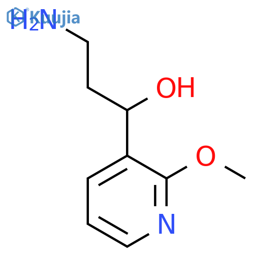 3-amino-1-(2-methoxypyridin-3-yl)propan-1-ol structure