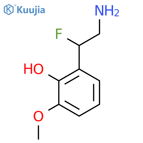 2-(2-amino-1-fluoroethyl)-6-methoxyphenol structure
