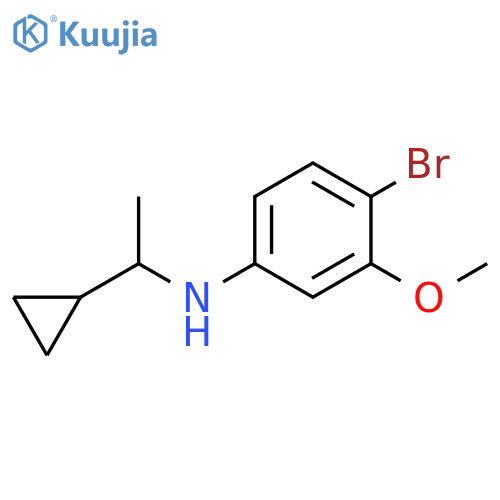 4-bromo-N-(1-cyclopropylethyl)-3-methoxyaniline structure