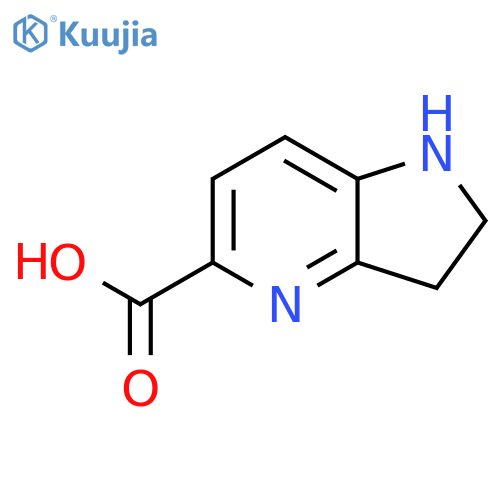 2,3-Dihydro-1H-pyrrolo[3,2-b]pyridine-5-carboxylic acid structure